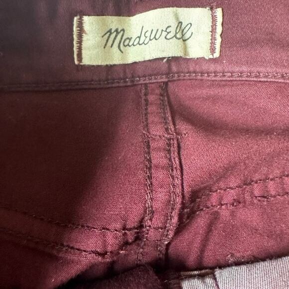 Madewell Burgundy 10 in. High Rise Skinny Jeans Size 25‎ - Picture 6 of 6
